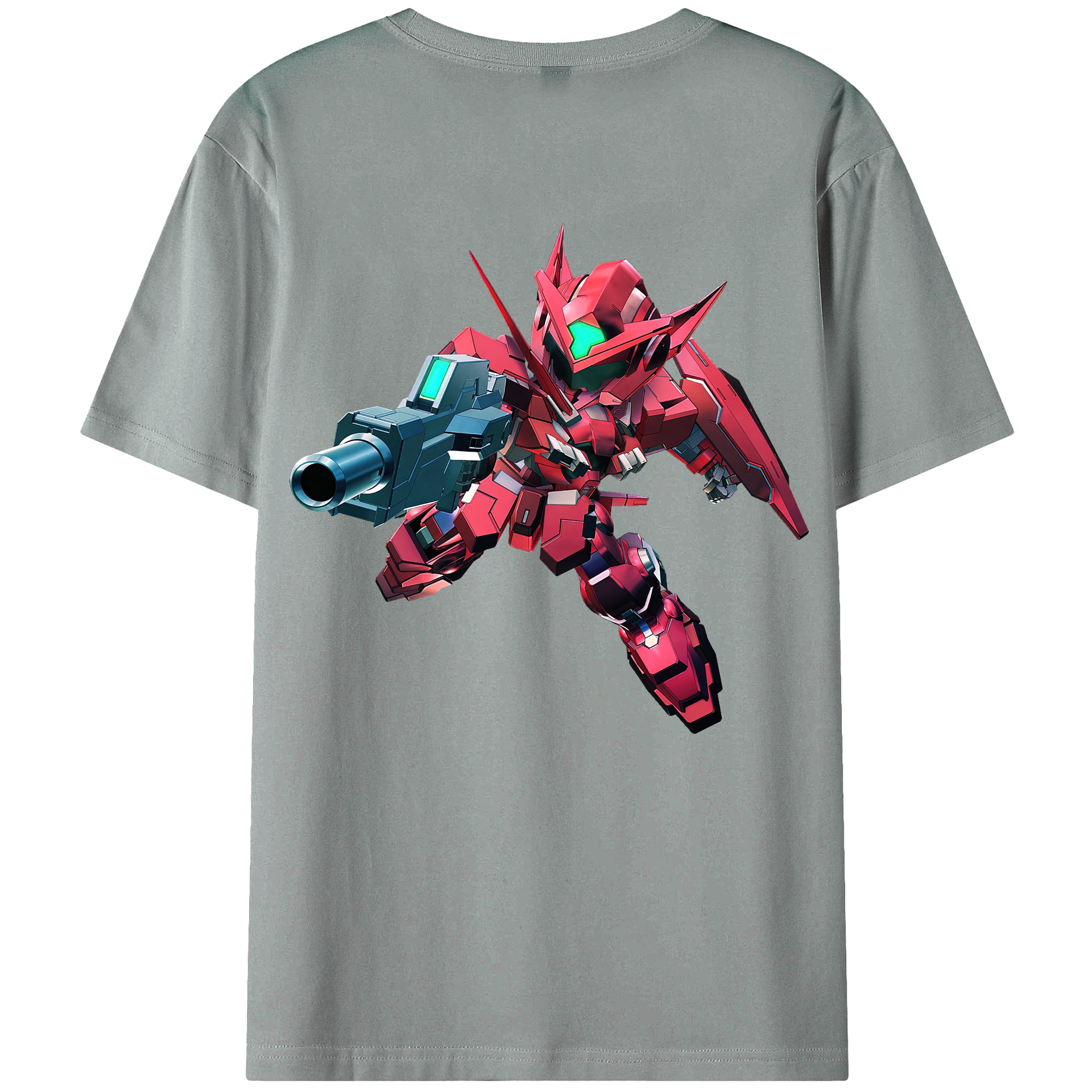 （画像用） 機動戦士ガンダム Mobile Suit Gundam 綿100％ メンズ半袖Tシャツ（バックプリント） 通気性